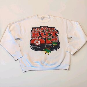 Boston Red Sox Sweatshirt Mens Large Leaves May Fall But We Didn't 1995 Vintage